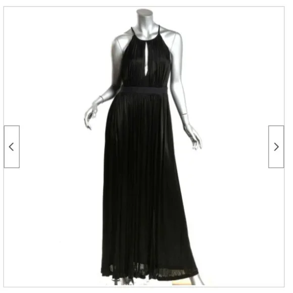 Emanuel Ungaro Dresses | Emanuel Ungaro Silk Pleated Maxi Grecian Dress | Color: Black | Size: 4 | Gillyg's Closet